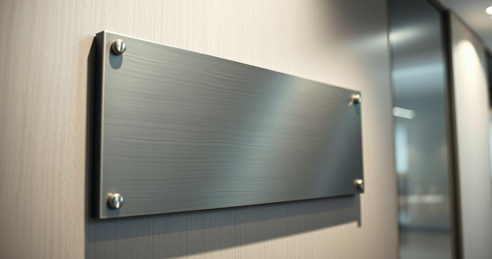 Placa de inox personalizada para sua empresa: como escolher a ideal