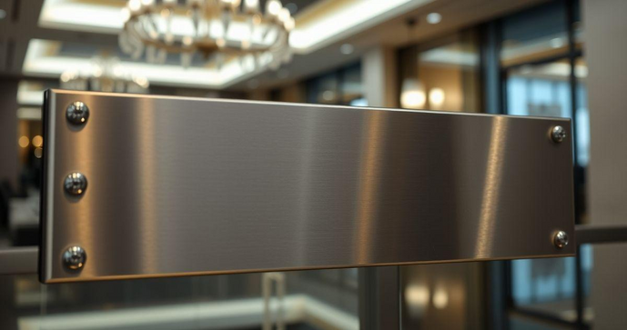 Placa de inox personalizada para sua empresa: como escolher e criar a ideal
